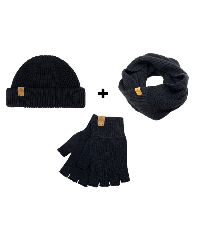 ineepor Bonnet Hiver Homme Femme Laine Mérinos Beanie Hat Tricoté