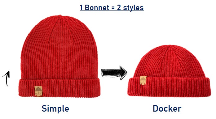 Bonnet En Laine Mérinos 100% – Qualité Allemande – Unisexe Hiver – Logo Amovible – Chaleur Naturelle